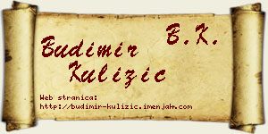 Budimir Kulizić vizit kartica
